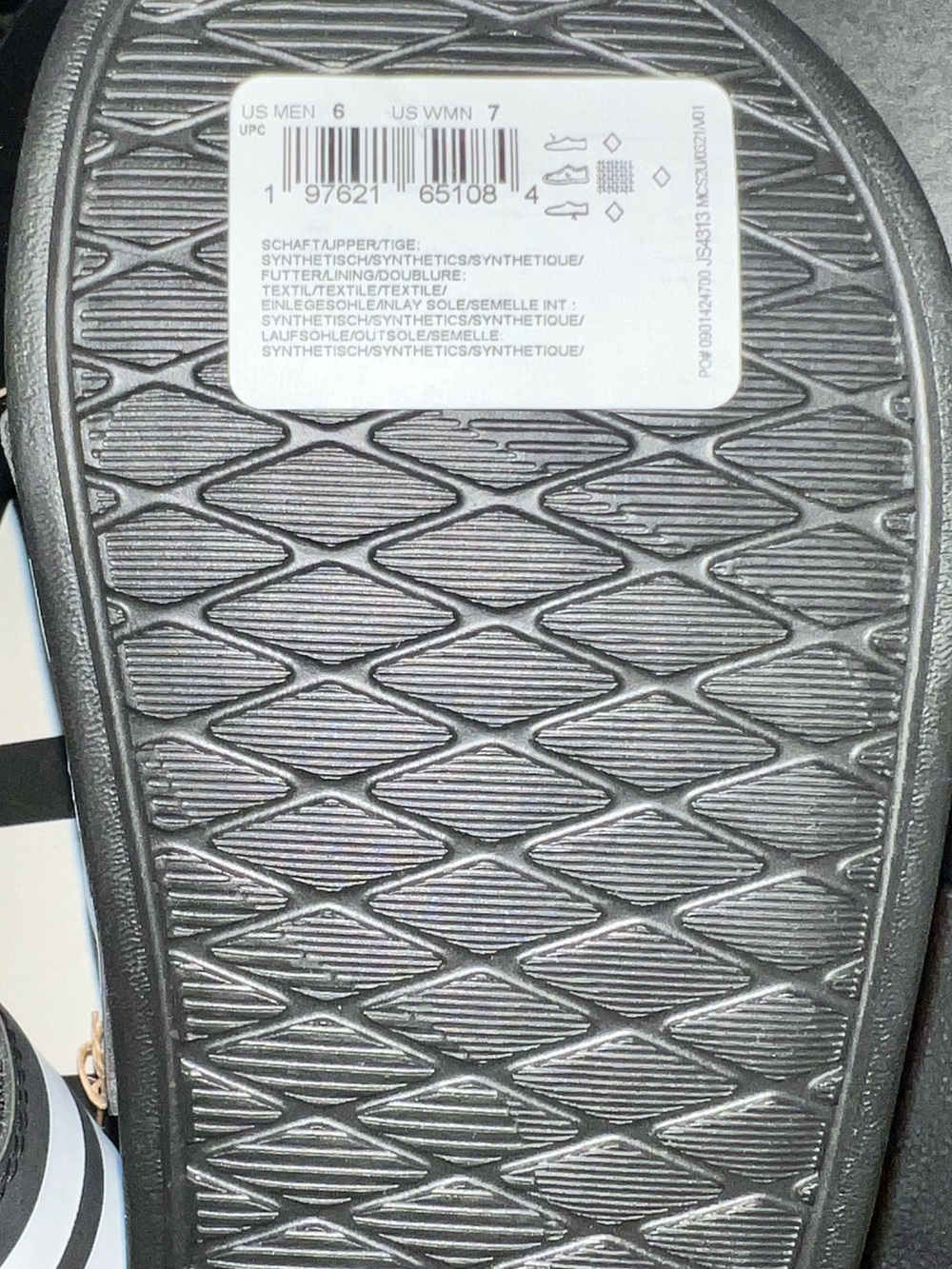adidas unisex Black & White Slide Sandals - Picture 7 of 9
